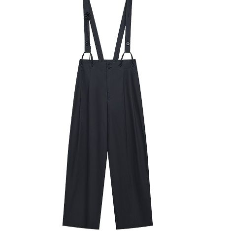 サロペットパンツ ゆったりワイドサロペットパンツ