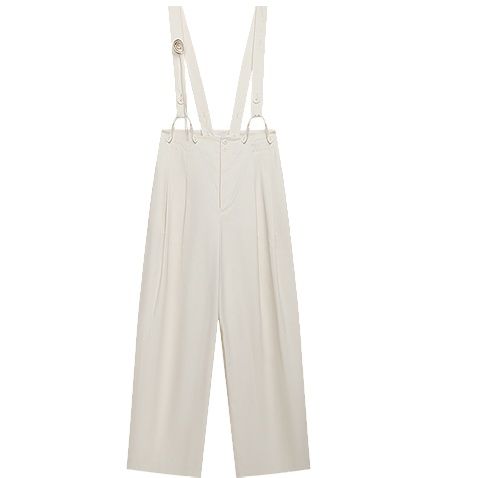 サロペットパンツ ゆったりワイドサロペットパンツ