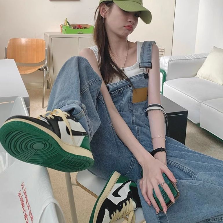 サロペットパンツ リラックスゆったりデニムサロペット