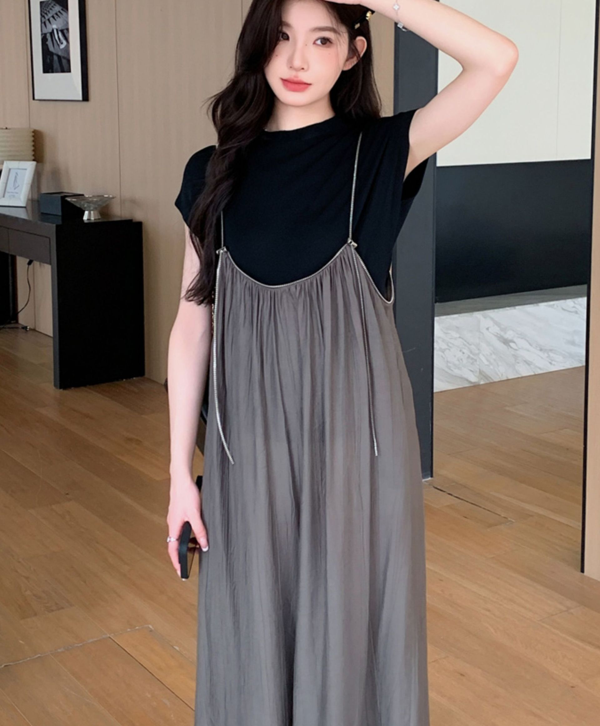 サロペット ゆったりシルエットマタニティサロペット