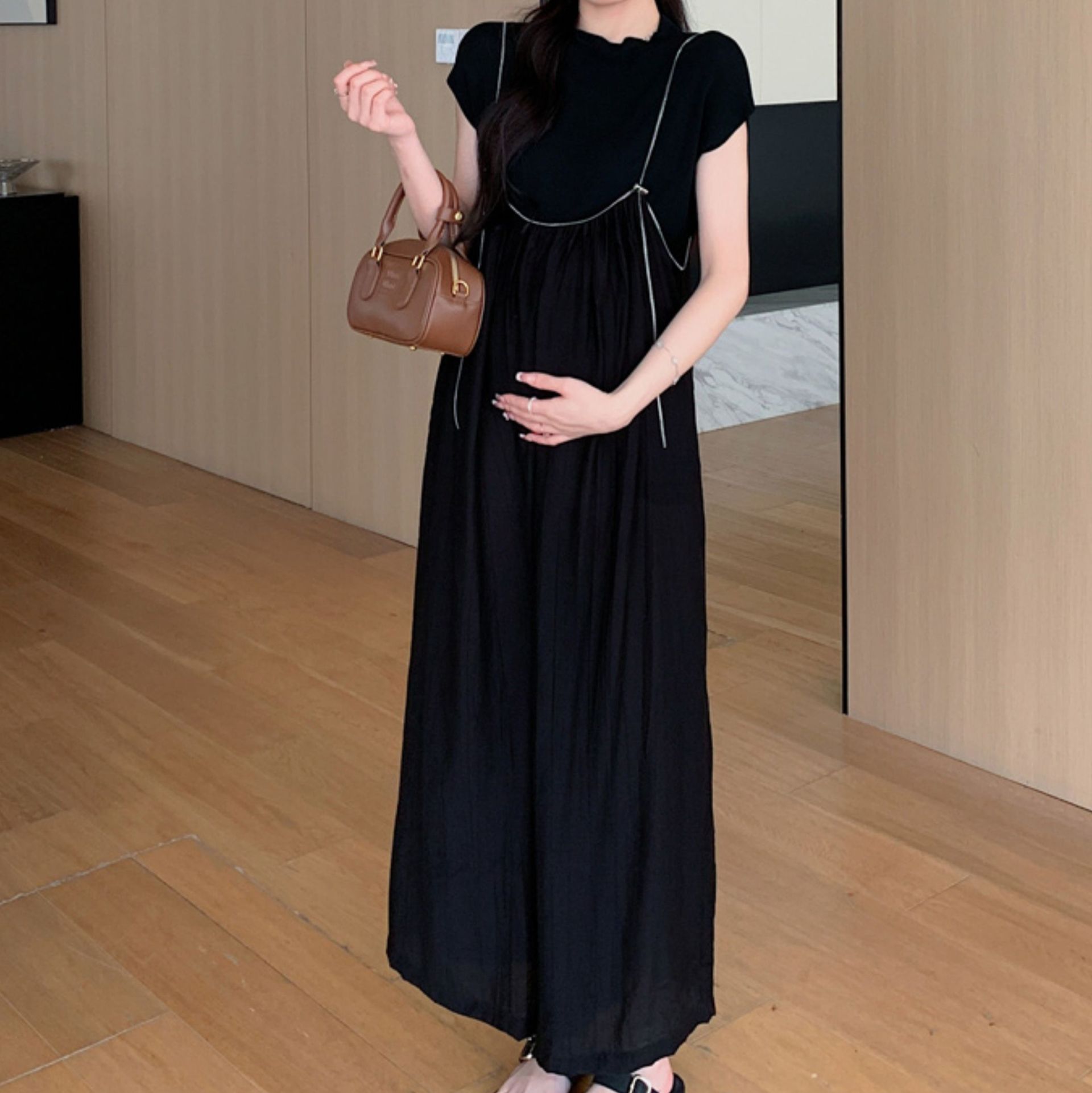 サロペット ゆったりシルエットマタニティサロペット