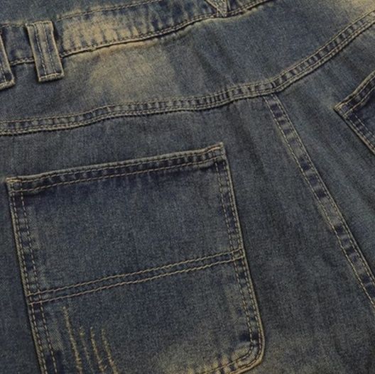 サロペット ヴィンテージ加工パッチワークデニムサロペット