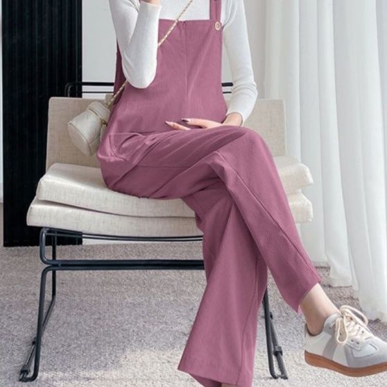 サロペット コーデュロイ素材ゆったりマタニティサロペット