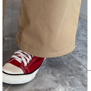 サロペット 多機能ポケット付きゆったりワイドオーバーオール