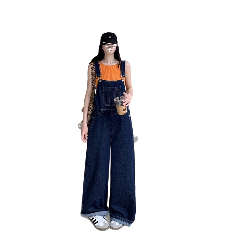 サロペット ゆったりワイドシルエットサロペット