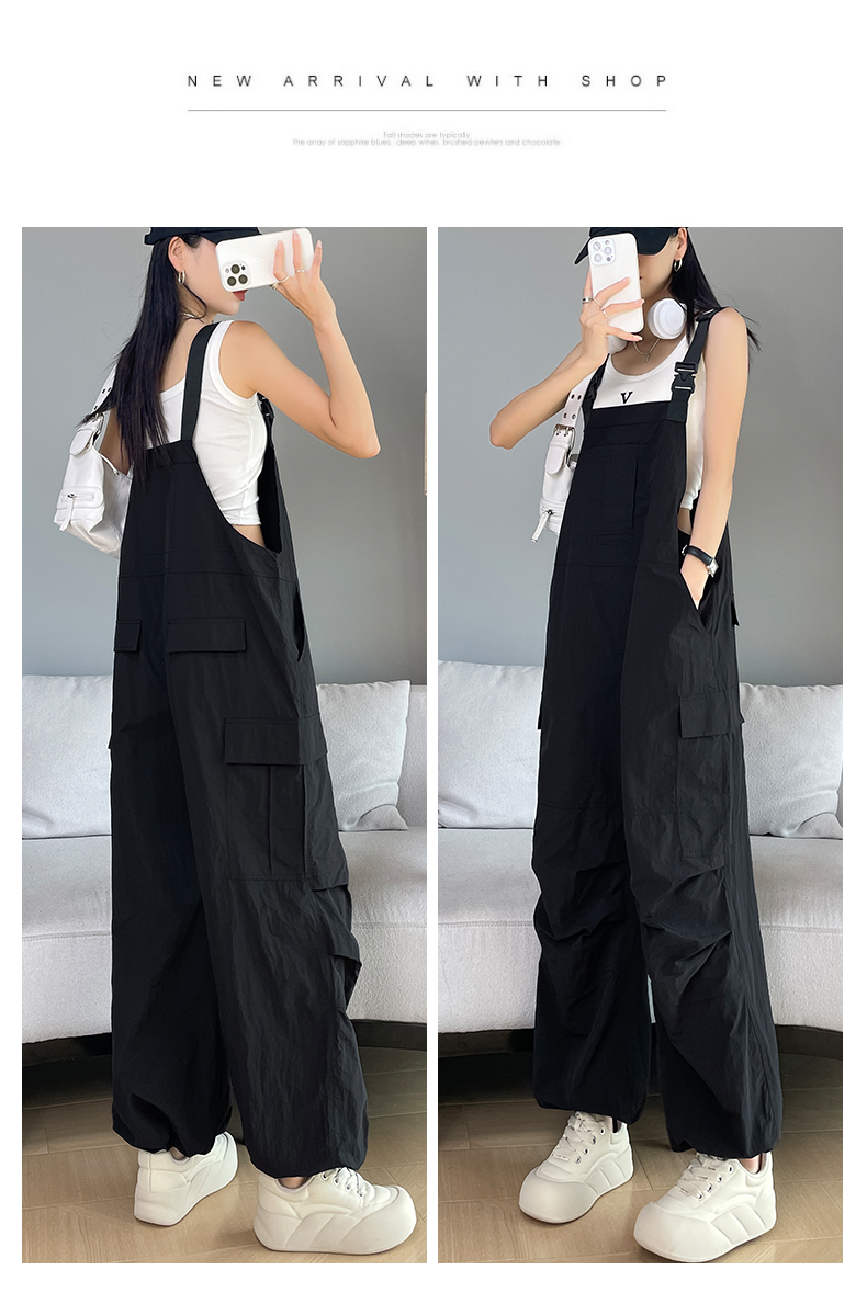 サロペット ワイドシルエット カーゴサロペット