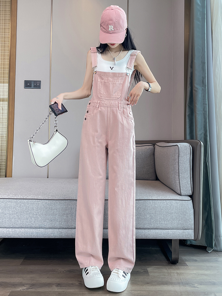 サロペット ゆったりワイド春夏サロペット