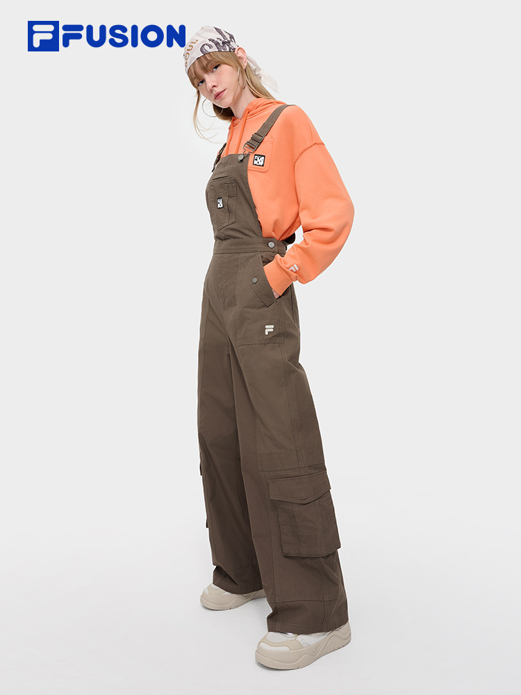 サロペット ワイドシルエット作業着風サロペット