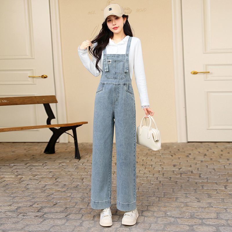 サロペット ゆったりワイドシルエットサロペット