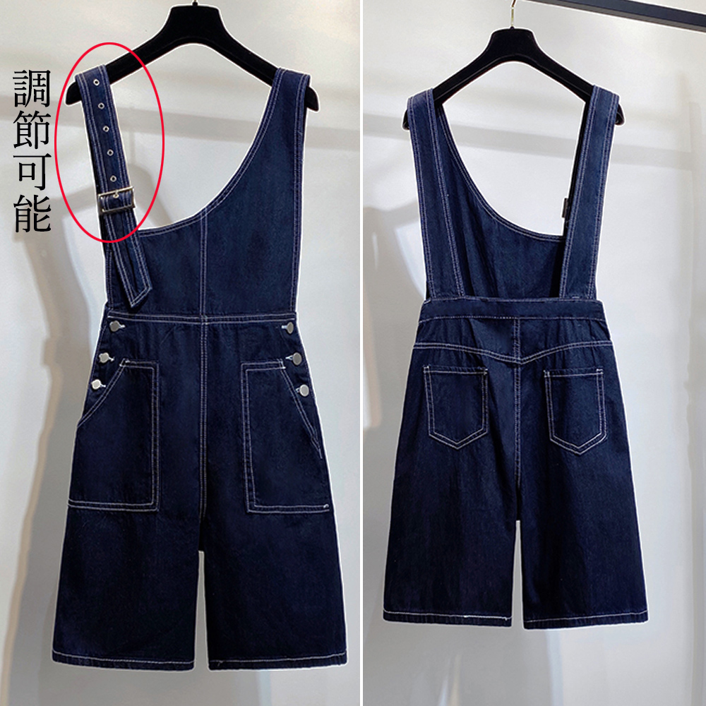 デニムサロペット レディース ショートパンツ カジュアル