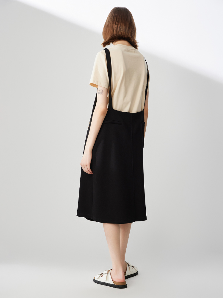 サロペット アート刺繍サロペットワンピース