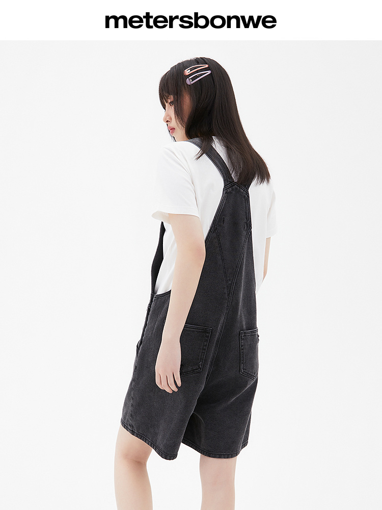 サロペットパンツ カジュアル夏用ショートサロペット
