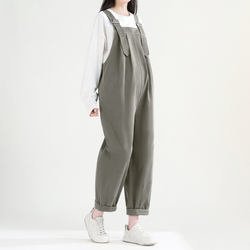 サロペットゆったりデニムマタニティサロペット