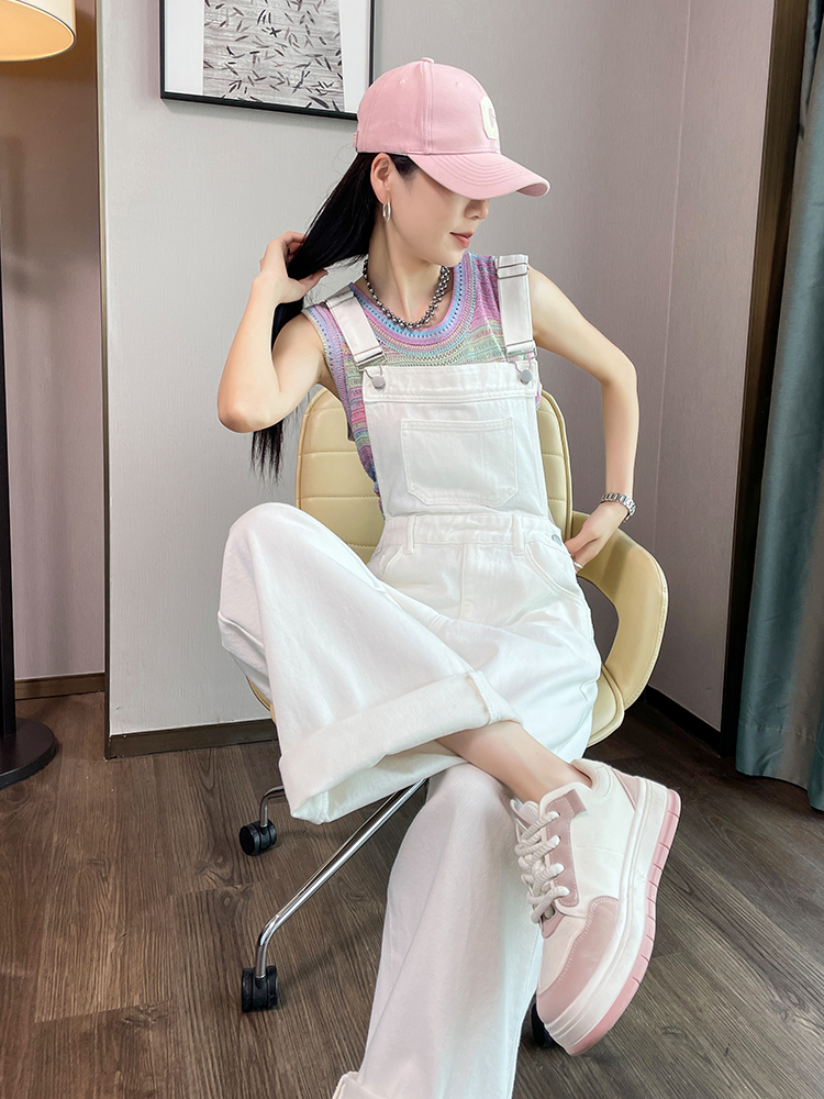 サロペット ゆったりワイドシルエットサロペット
