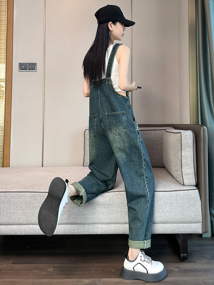 サロペット 懐かしの職人風デニムサロペット