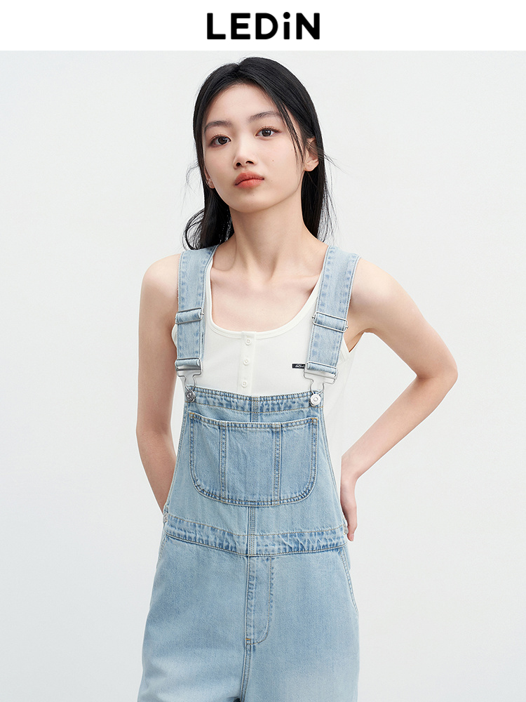 サロペット 懐かしの風合い 職人風サロペット