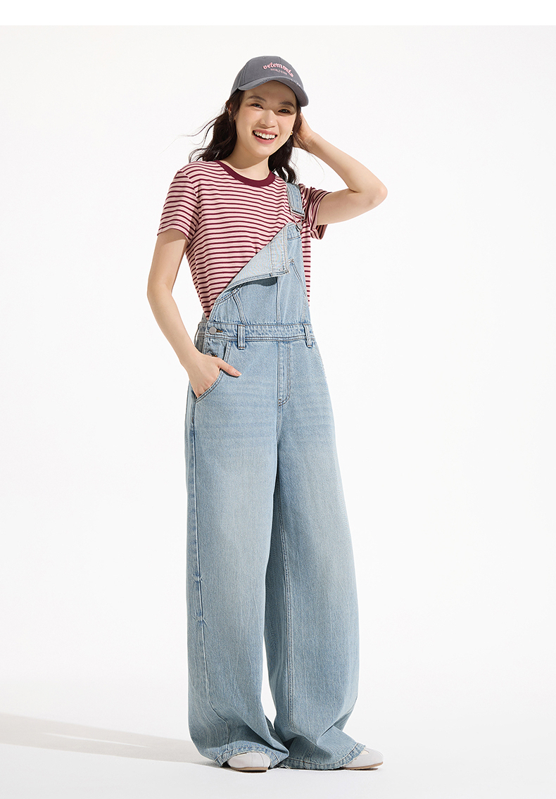 サロペット ゆったりワイドサロペット
