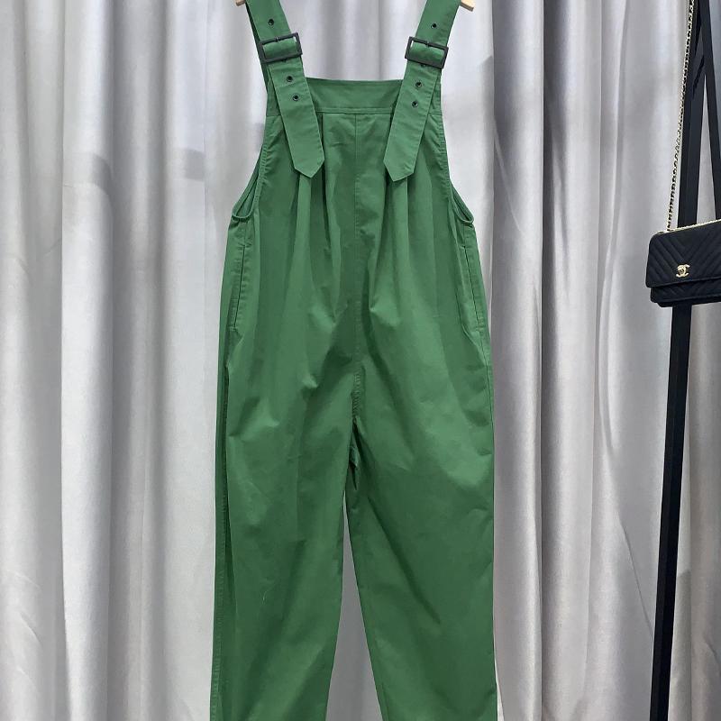 サロペット フラップポケット付きゆったりストレートオーバーオール