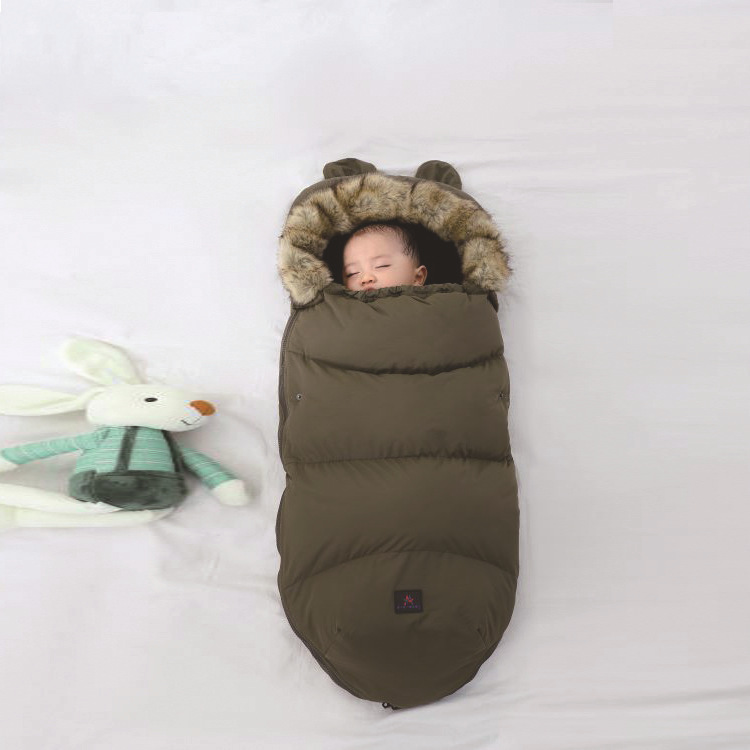 可愛い耳付き子ども用シュラフ防寒仕様