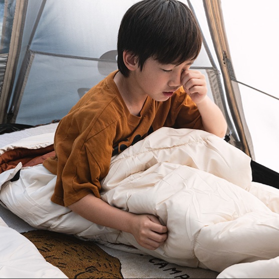 シュラフ快眠親肌綿寝袋  コンパクト