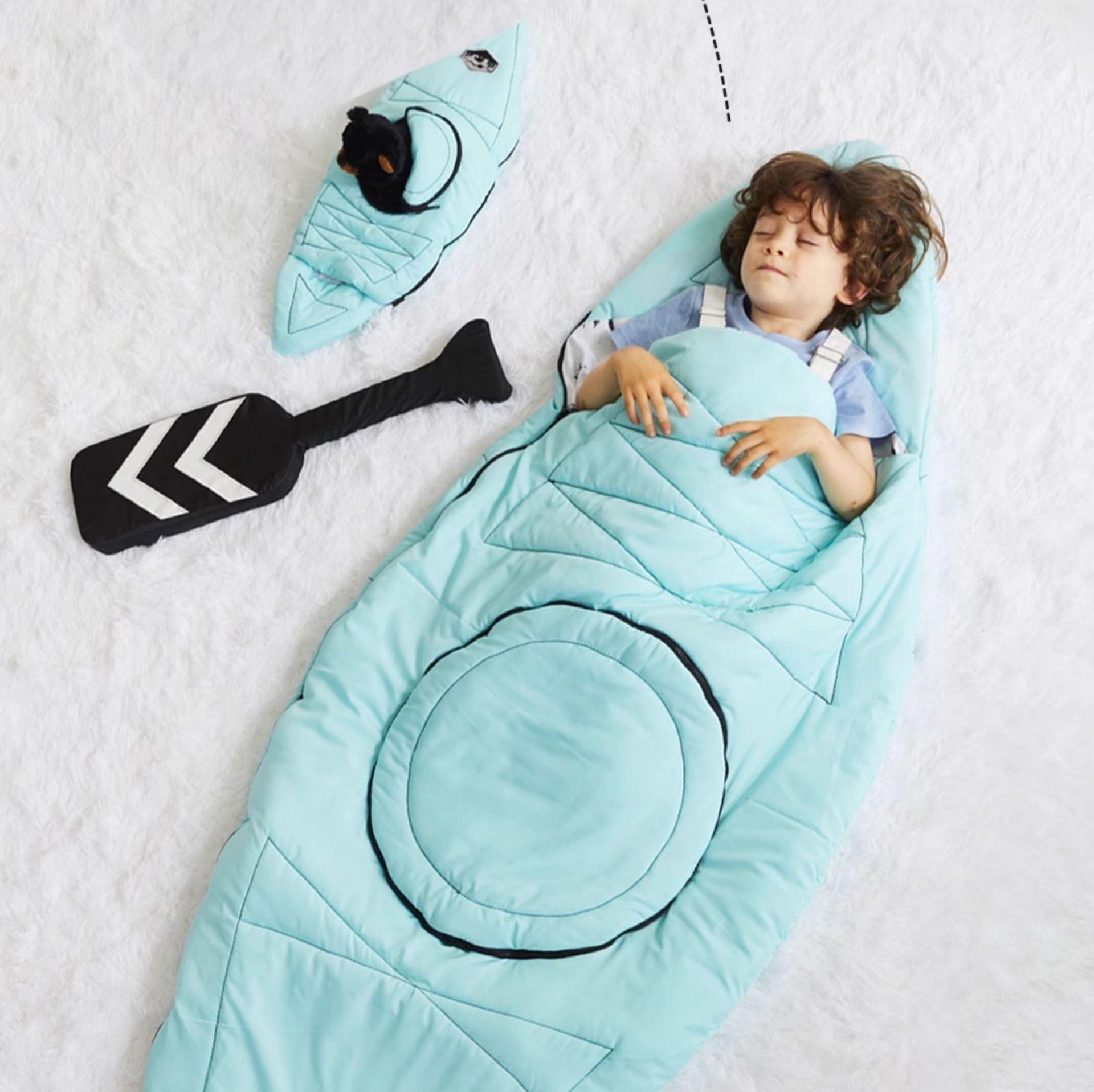 シュラフ ボート型 すやすや眠れる子ども寝袋