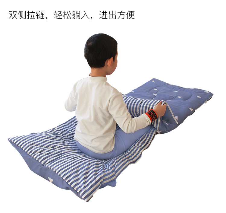 シュラフ 両開き楽々出入り軽量子ども用寝袋