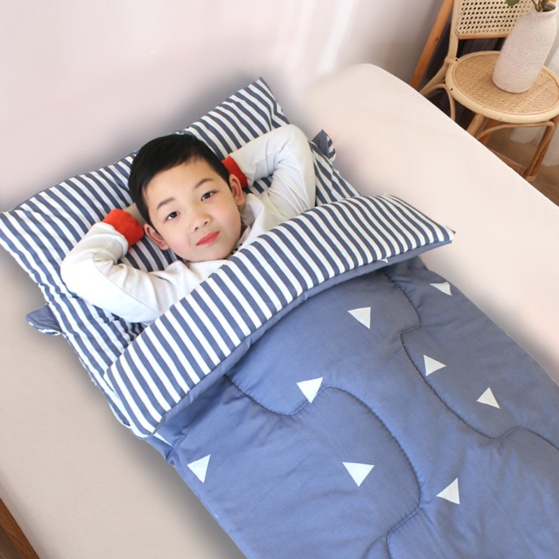 シュラフ 枕付き快適寝袋子ども用お昼寝布団