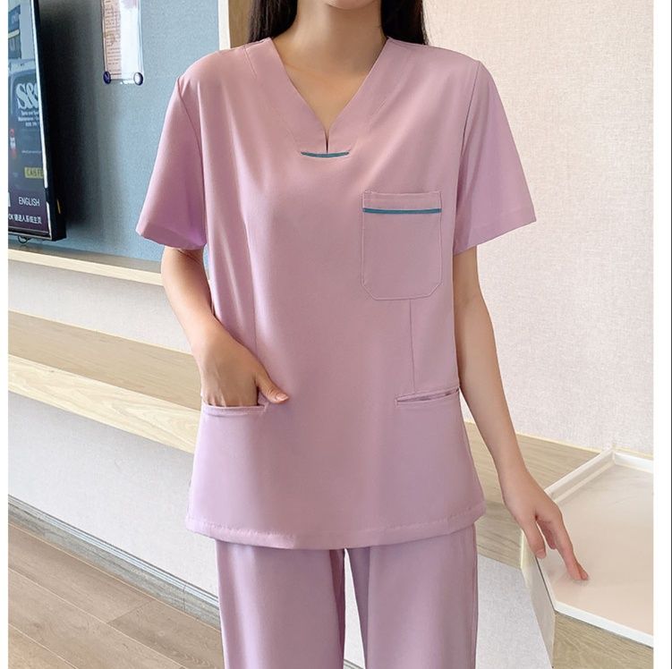 白衣 さわやか優美 Vネック白衣トップス