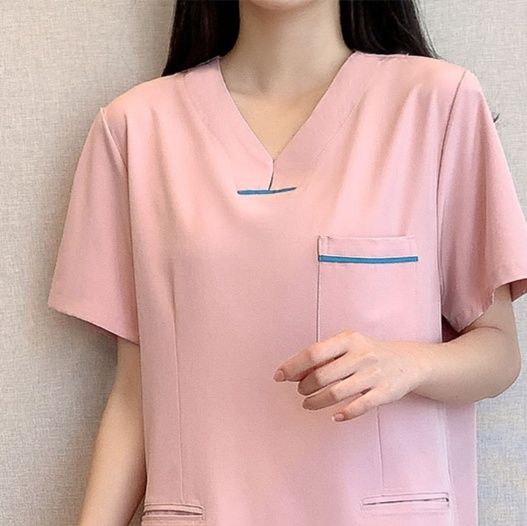 白衣 さわやか優美 Vネック白衣トップス