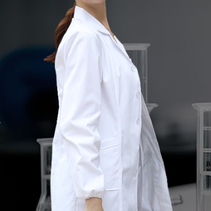 白衣 医療従事者向け印字対応長袖白衣コート
