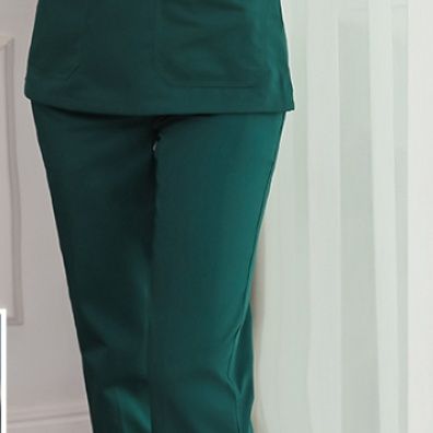 白衣 純綿素材ゆったり着心地スクラブ上下セット