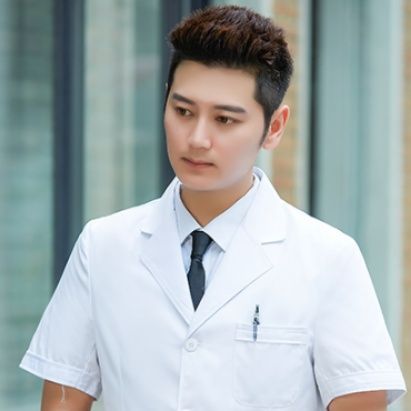 白衣 半袖テーラードカラー白衣ケーシー医療用