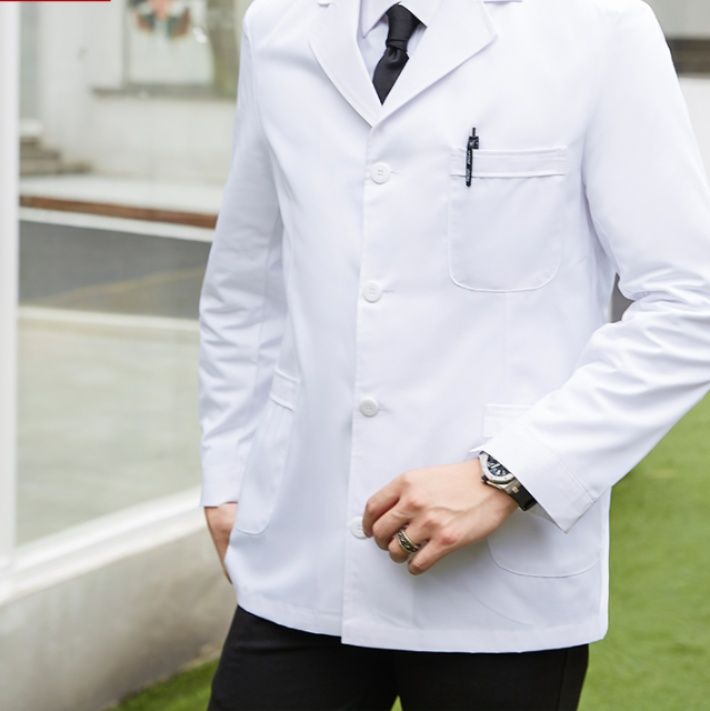 白衣 半袖テーラードカラー白衣ケーシー医療用