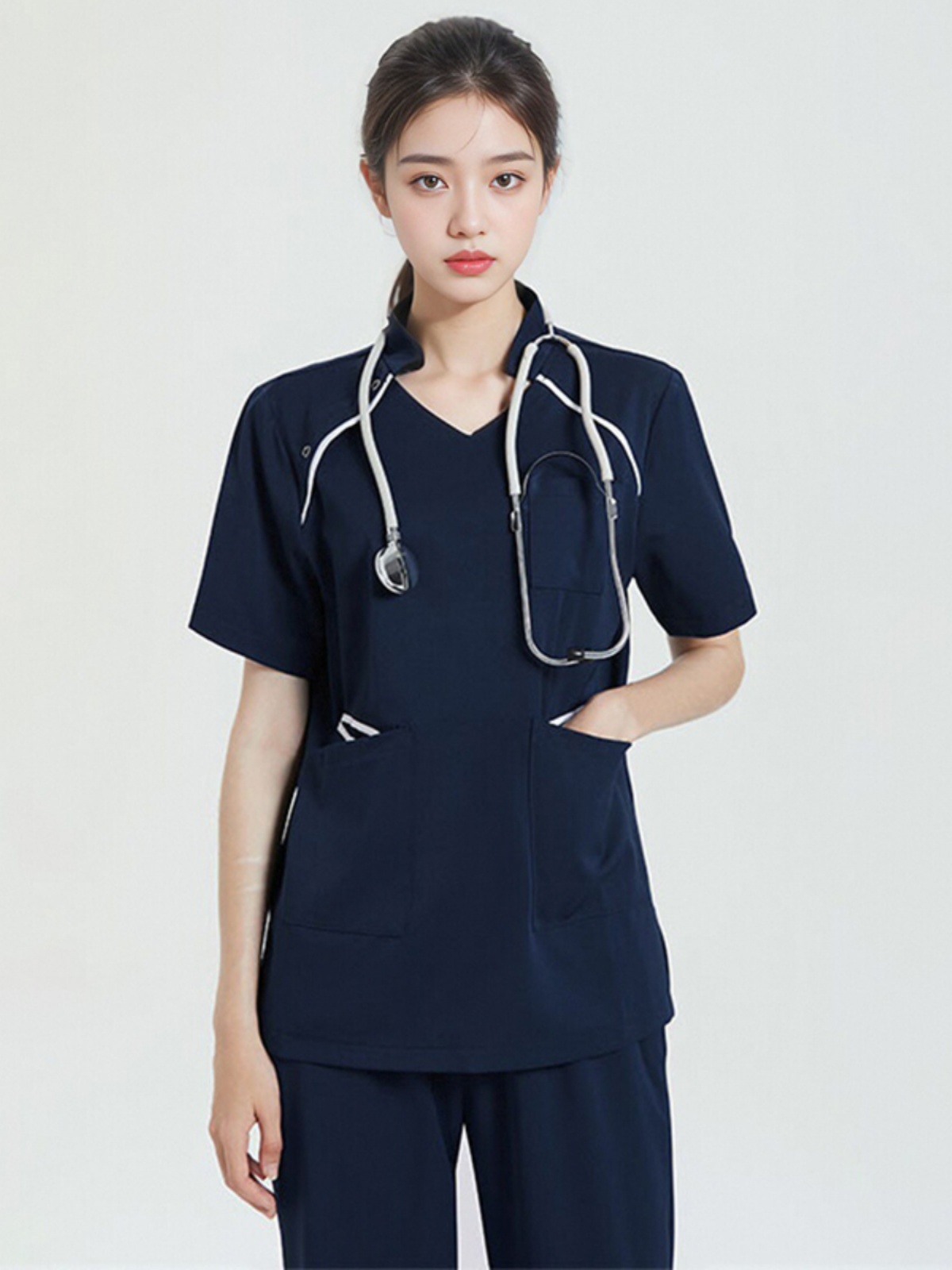 白衣 スタイリッシュ制服ケーシー