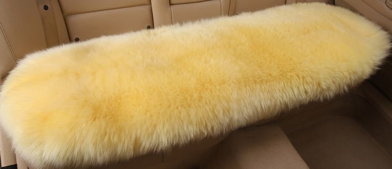 車シートカバー ふわもこ羊毛後部座席カバー