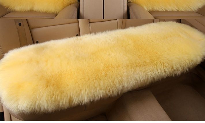 車シートカバー ふわもこ羊毛後部座席カバー