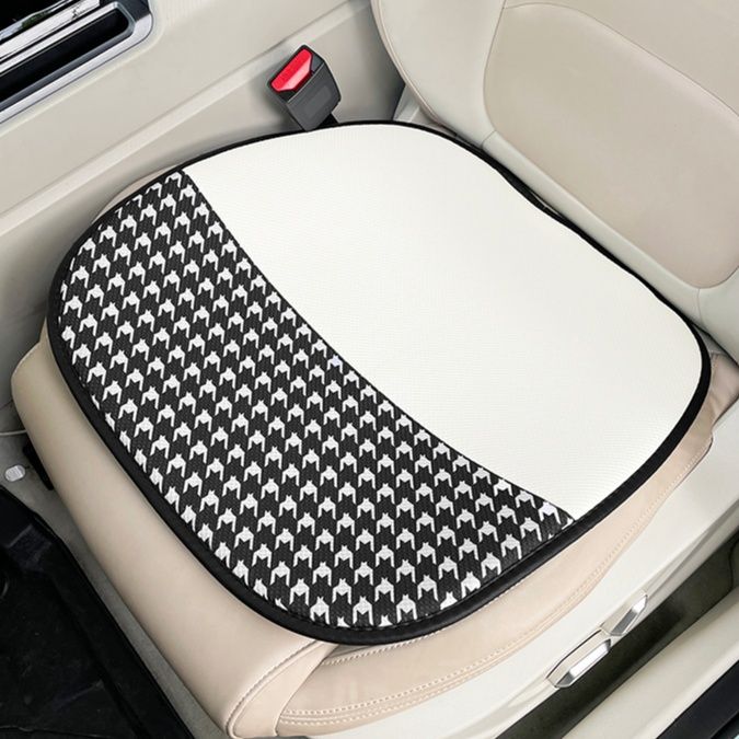 車シートカバー 千鳥格子柄プレミアムシートクッション