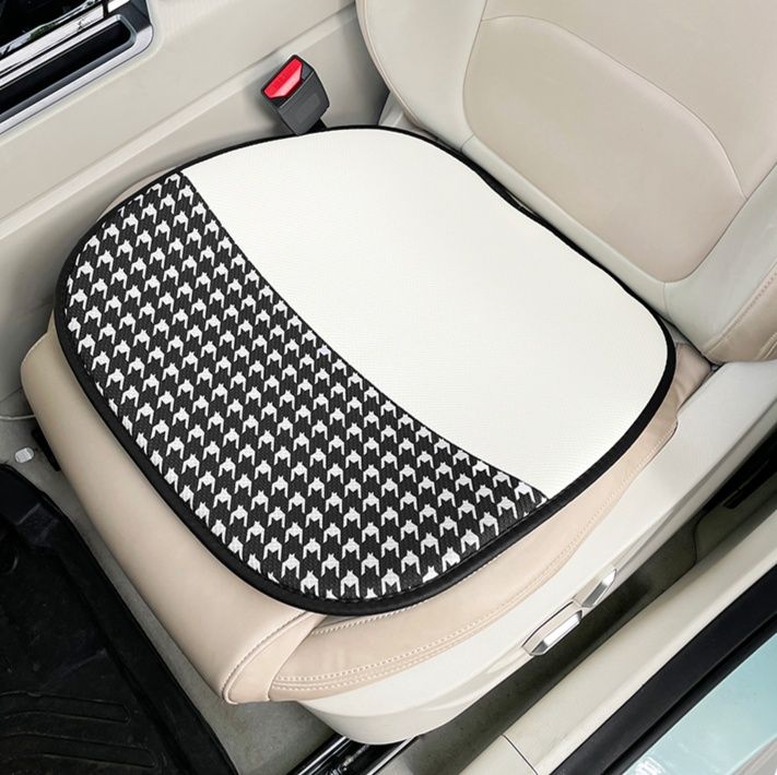 車シートカバー 千鳥格子柄プレミアムシートクッション