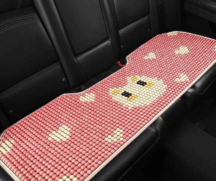 車シートカバー 可愛い動物柄ビーズ後部座席シート