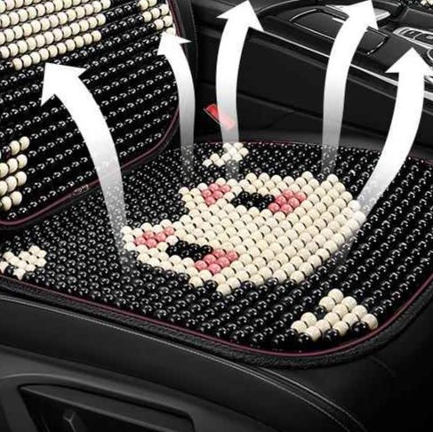 車シートカバー 可愛い動物柄ビーズ後部座席シート