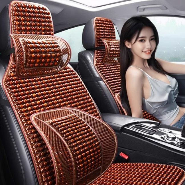 車シートカバー 天然木珠マッサージシートカバー