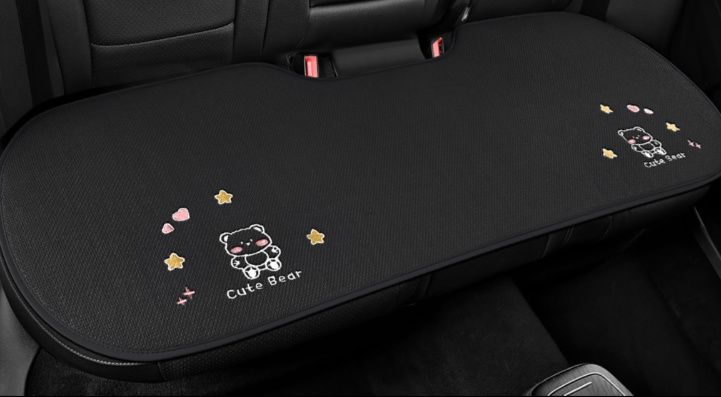 車シートカバー かわいいくまさん後部座席シートカバー