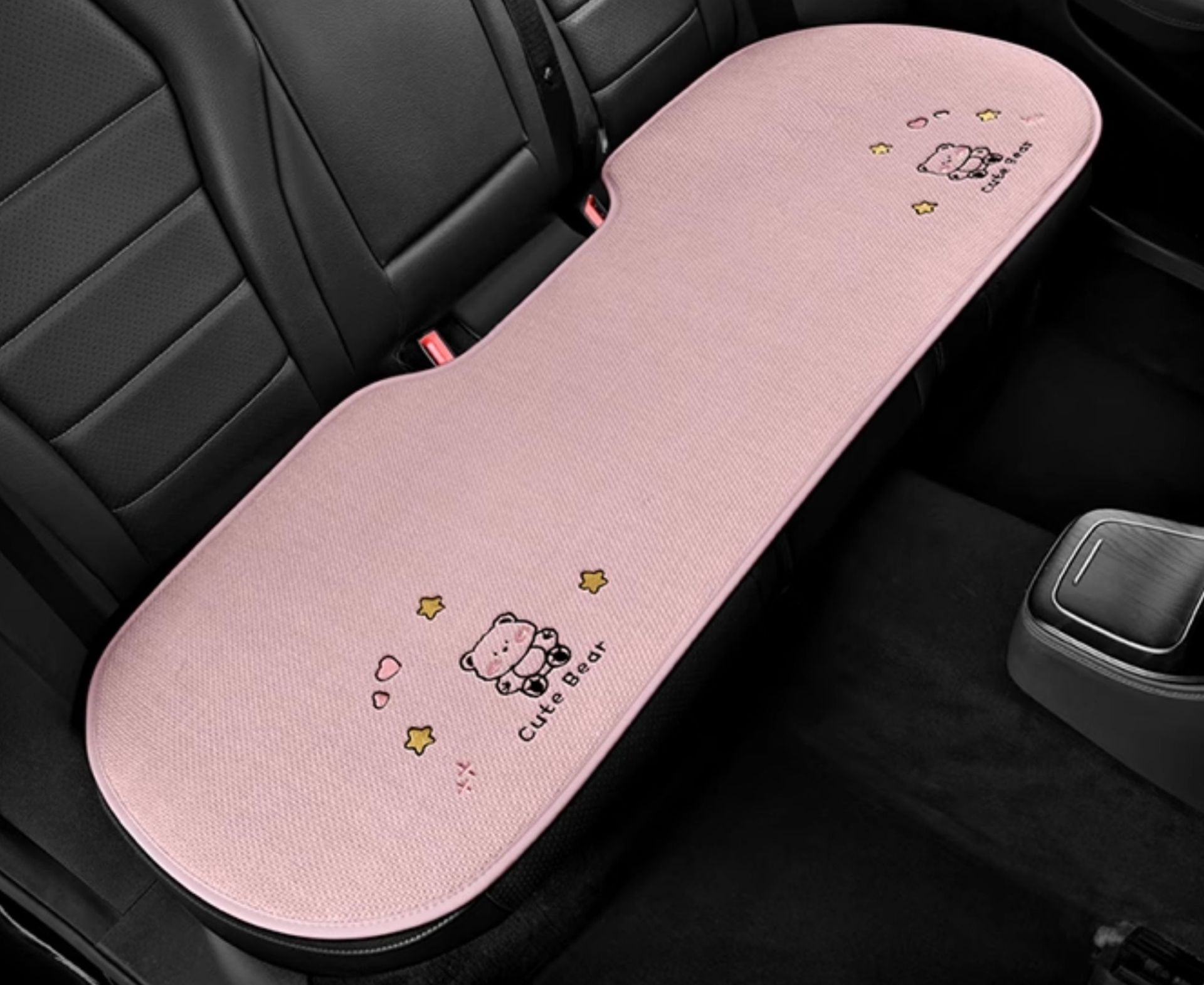 車シートカバー かわいいくまさん後部座席シートカバー