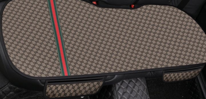 車シートカバー 格子柄 高級後部座席シートカバー