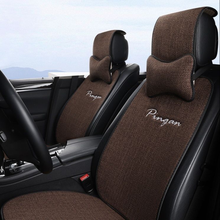 車シートカバー 四季通用快適ヘッドレスト付シート