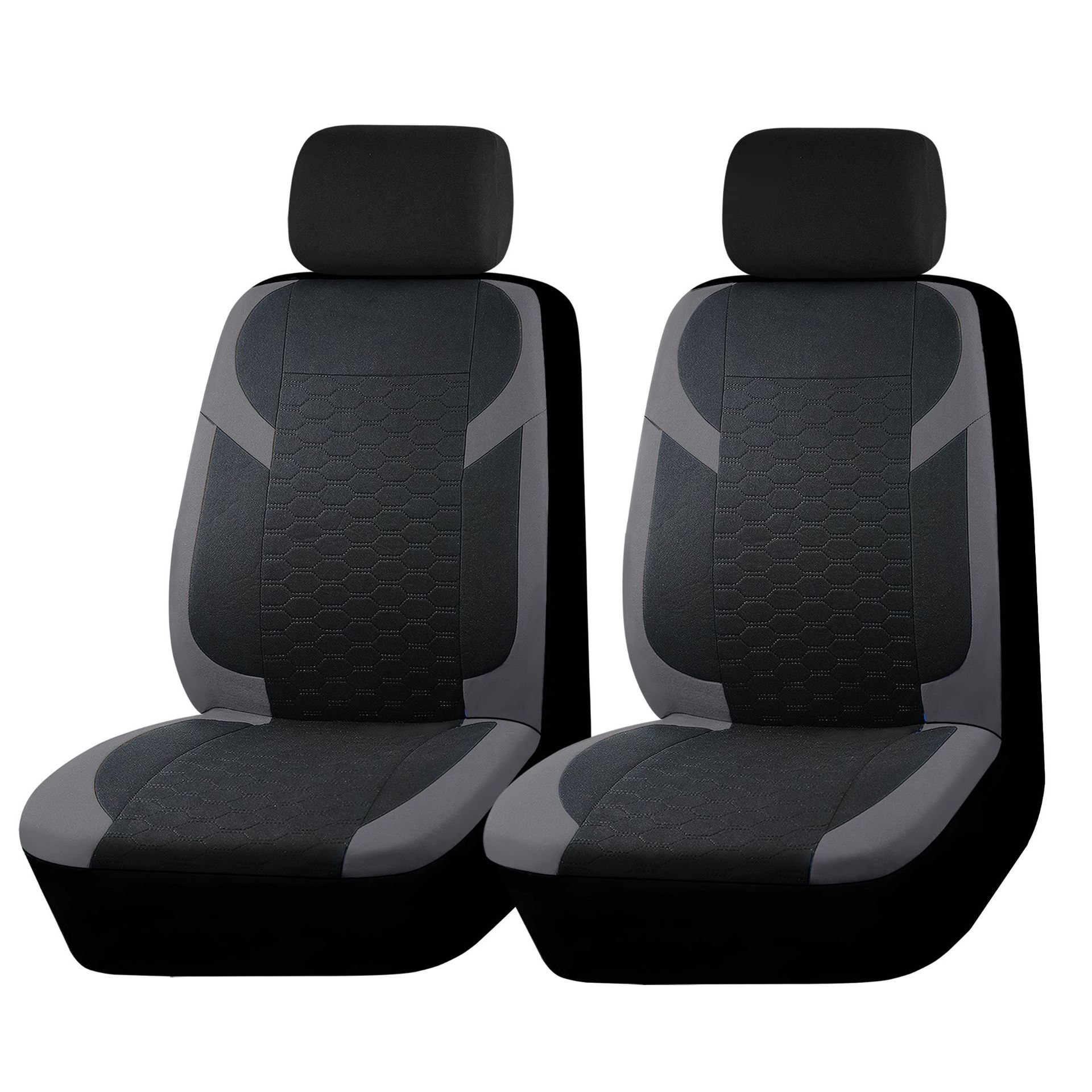 車シートカバー 六角形キルティング模様配色切替運転席用シートカバー