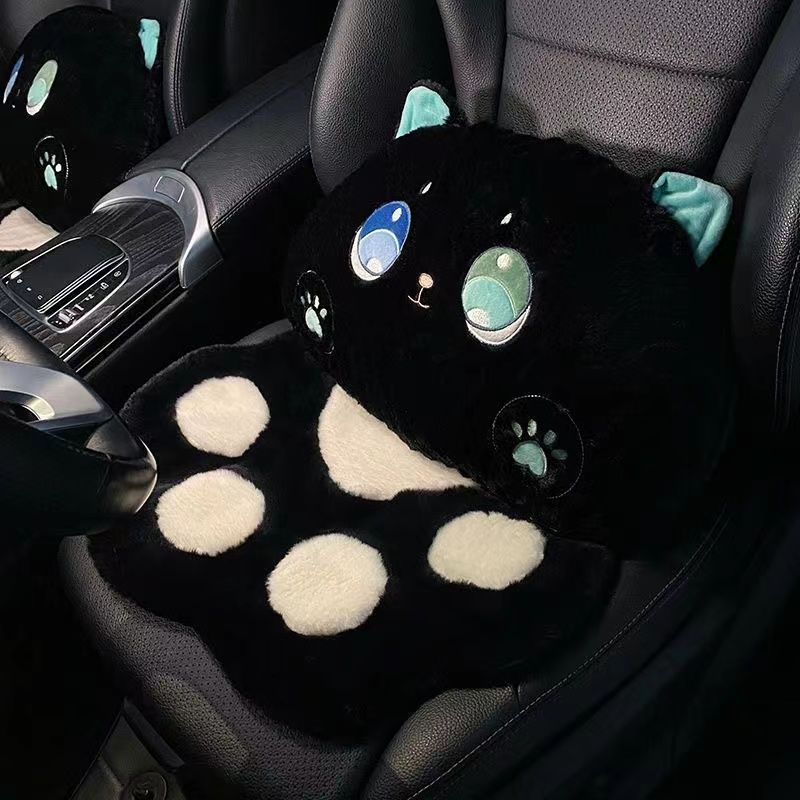 車シートカバー 猫の肉球デザイン もこもこ助手席用シートカバー