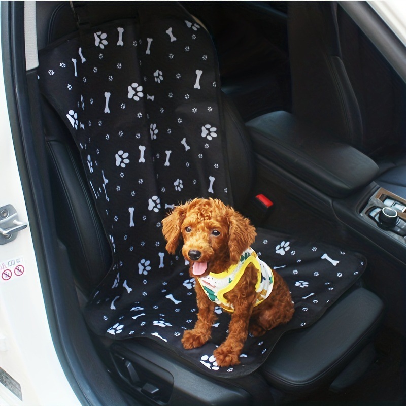 車シートカバー 犬用肉球骨柄ペット向け車シートカバー防水前座席保護マット