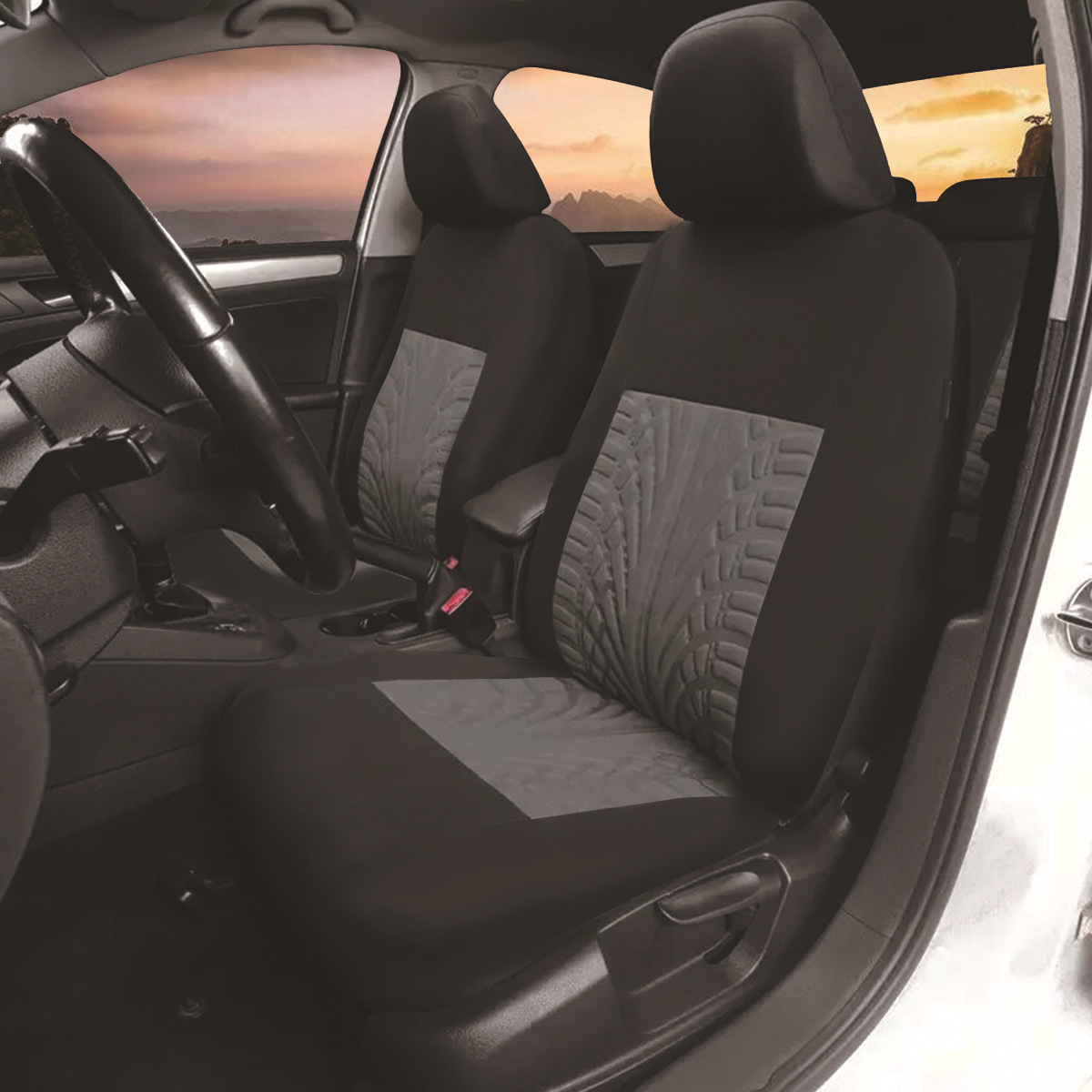 車シートカバー 立体キルティング加工で高級感漂う後部座席カバー