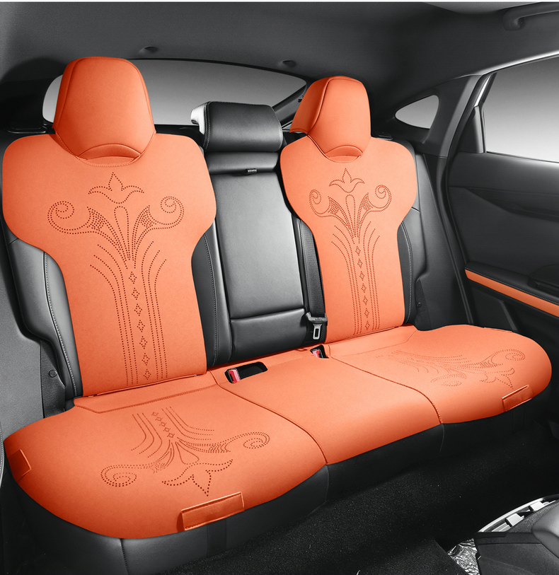 車シートカバー 優雅刺繍模様後部座席カバー